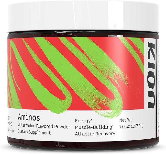 Kion Aminos Essential Amino Acids Powder - Essential Amino Acids Supplement for Muscle Recovery, Essential Amino Energy, EAAs Amino Acids Powder, BCAA EAA, BCAAs Amino Acids - 30 Servings, Watermelon