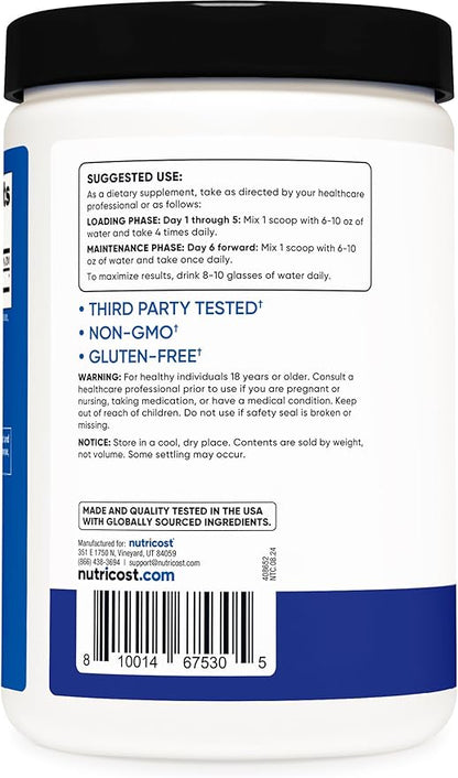 Nutricost Creatine Monohydrate Powder (Blue Raspberry), 500 Grams (1.1 LBS)