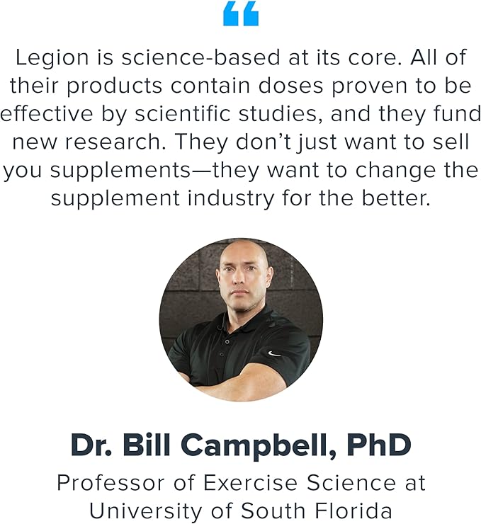 LEGION- All Natural Nitric Oxide Preworkout Drink to Boost Energy, Creatine Free, Naturally Sweetened, Beta Alanine, Citrulline, Alpha GPC (Green Apple)