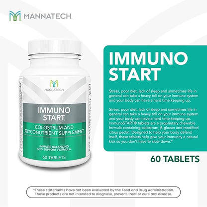 Mannatech ImmunoSTART Supplement Supports The Body’s Natural Immune Response 60 Tablets Formulated for Immune Balance and Support