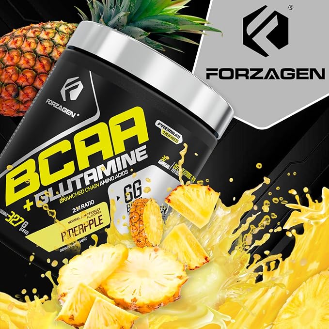 Forzagen BCAAS Amino Acids Powder with Glutamine BCAA Powder, Branched Chain Amino Acids Supplements Powder, BCAA Lean Energy Pre Workout - Post Workout Muscle Recovery Powder, 30 Servings