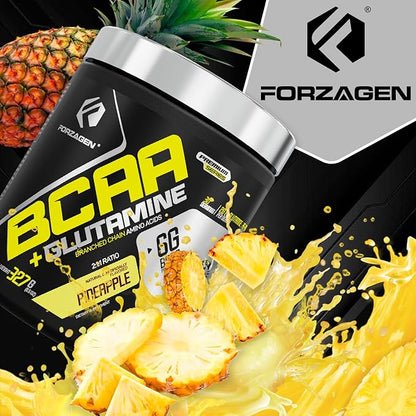 Forzagen BCAAS Amino Acids Powder with Glutamine BCAA Powder, Branched Chain Amino Acids Supplements Powder, BCAA Lean Energy Pre Workout - Post Workout Muscle Recovery Powder, 30 Servings