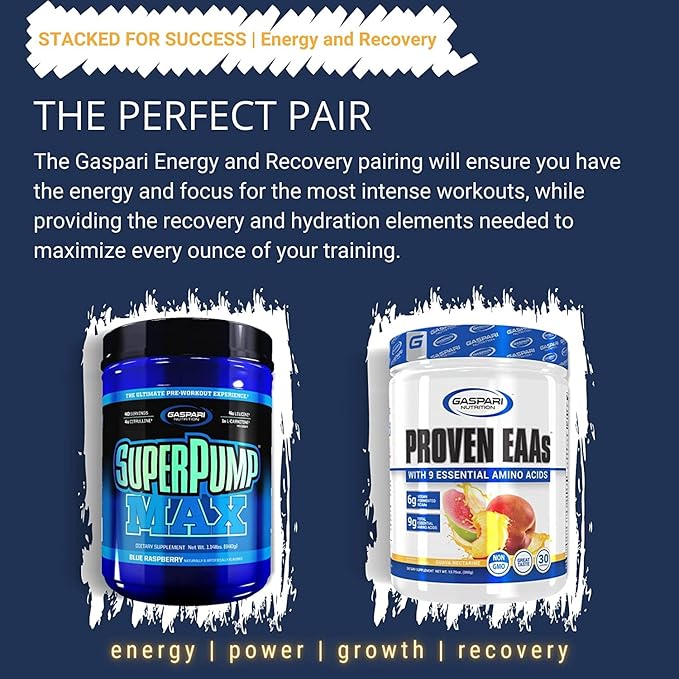 Gaspari Nutrition Proven EAAs, Vegan Fermented EAAs, Enhances Recovery & Replenishes Electrolytes, Non GMO (30 Servings, Guava Nectarine)
