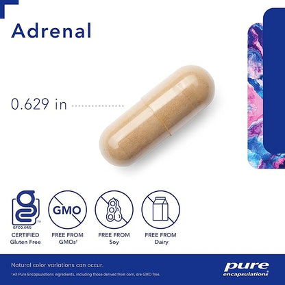 Pure Encapsulations Adrenal | Supplement to Support Healthy Cortisol Levels, Fatigue, Stress Moderation, and Adrenal Gland Function* | 60 Capsules