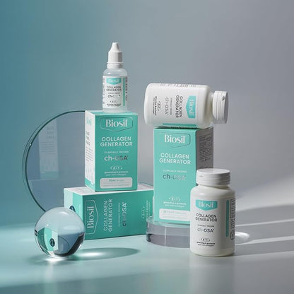 Biosil Collagen Generator - 1 fl oz Drops - with Patented ch-OSA Complex - Generates & Protects Your Own Collagen - GMO Free - 60-Day Supply