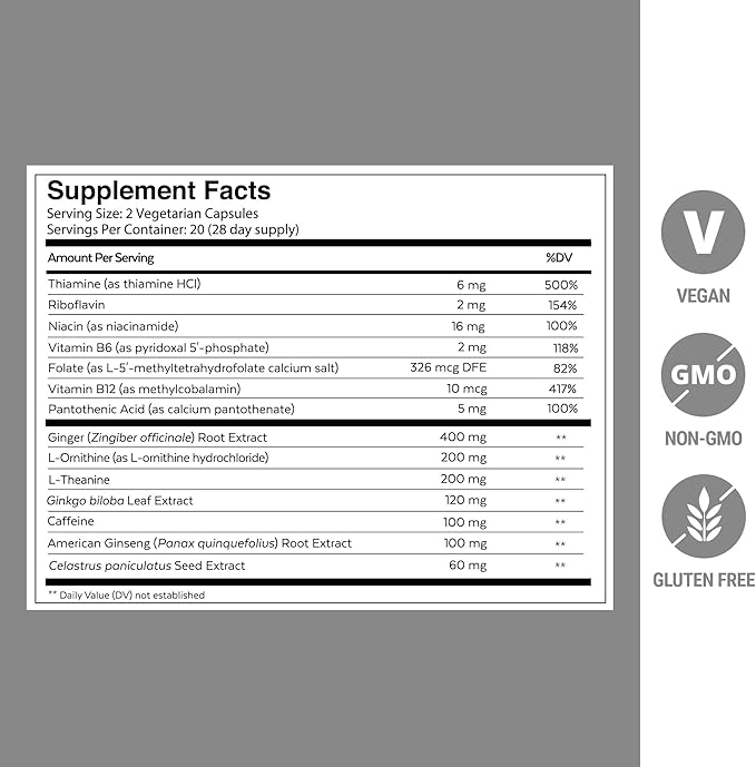 Qualia FOCUS Brain Booster Supplement | A Powerful Nootropic Designed to Deliver Sustained Mental Energy, Alertness, Concentration & Memory | With Ginkgo Biloba, L-Theanine Plus | 1 Month Supply