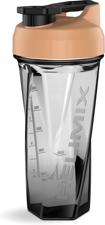 HELIMIX 2.0 Vortex Blender Shaker Bottle Holds upto 28oz | No Blending Ball or Whisk | USA Made | Portable Pre Workout Whey Protein Drink Shaker Cup | Mixes Cocktails Smoothies Shakes | Top Rack Safe