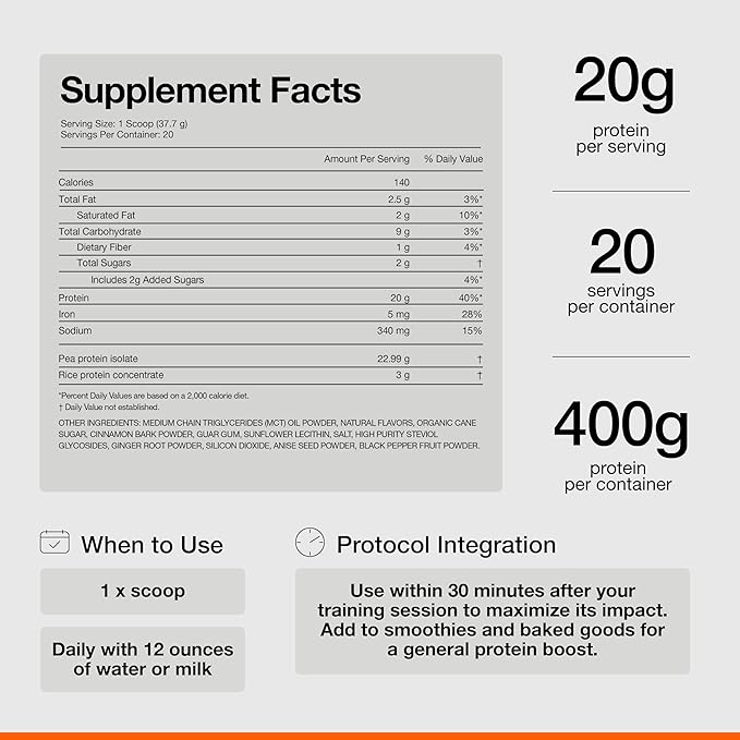Momentous Essential Vegan Protein Powder - 20g Plant Based Protein - NSF Certified, Gluten-Free, Non-GMO, 20 Servings for Essential Everyday Use, Vanilla Chai