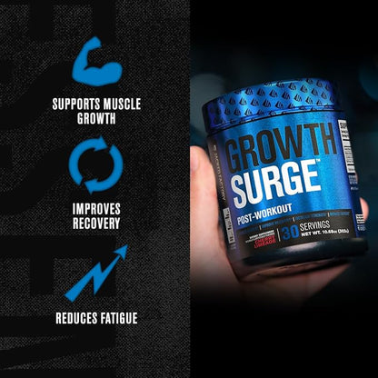 Jacked Factory Growth Surge Creatine Post Workout w/L-Carnitine - Daily Muscle Builder & Recovery Supplement with Creatine Monohydrate, Betaine, L-Carnitine L-Tartrate - 30 Servings, Fruit Punch