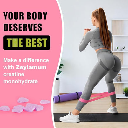 Creatine Monohydrate for Women, Creatine Supplement 3000 MG, with Hydrolyzed Collagen, BCAA, for Muscle Builder & Strength, Energy Boost, Faster recovery, Vegan, Non-GMO, Sugar Free, 30 Servings