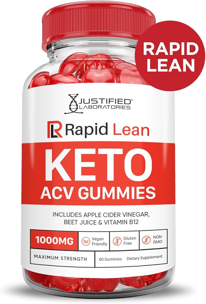 (10 Pack) Rapid Lean ACV Gummies Advanced Formula 1000MG Rapid Lean Gummies Apple Cider Vinegar Formulated with Pomegranate Beet Juice Powder B12 Vegan Non GMO 600 Gummys