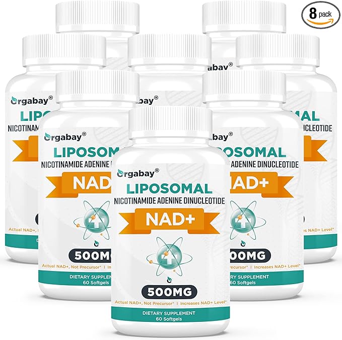 Liposomal NAD+ Supplement 500 mg, High Absorption, Boost NAD+ with TMG 250 mg, Actual NAD Plus More Efficient Than Nicotinamide Riboside, Support Cellular Energy, Healthy Aging | 480 Softgels