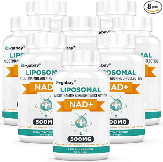 Liposomal NAD+ Supplement 500 mg, High Absorption, Boost NAD+ with TMG 250 mg, Actual NAD Plus More Efficient Than Nicotinamide Riboside, Support Cellular Energy, Healthy Aging | 480 Softgels