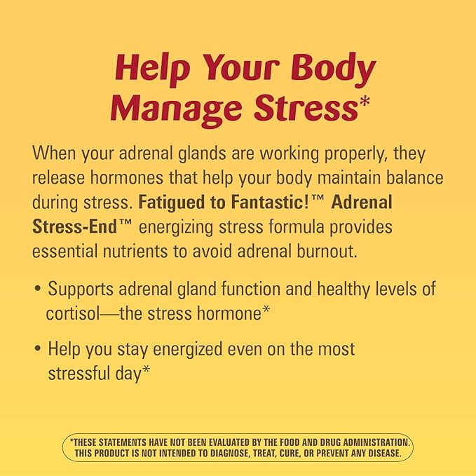 Nature's Way Fatigued to Fantastic! Adrenal Stress End, Stress-related Fatigue Support*, 60 Count
