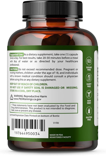 Blood Sugar Smarts - 20 Key Herbs, Minerals & Vitamins - with Chromium, Alpha Lipoic Acid, Cinnamon & Bitter Melon, for Men Women- Non-GMO Natural- 120 Capsules 60 Day Supply