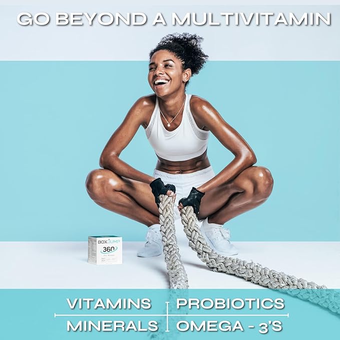 Daily Multivitamin Packs for Women - Packed with All Essential Minerals and Vitamins for Women - Boost Energy, Increase Endurance, Aid Immune Support - Vitamin D, C, E, A, B12+ (30-Day) - BoxJump 360