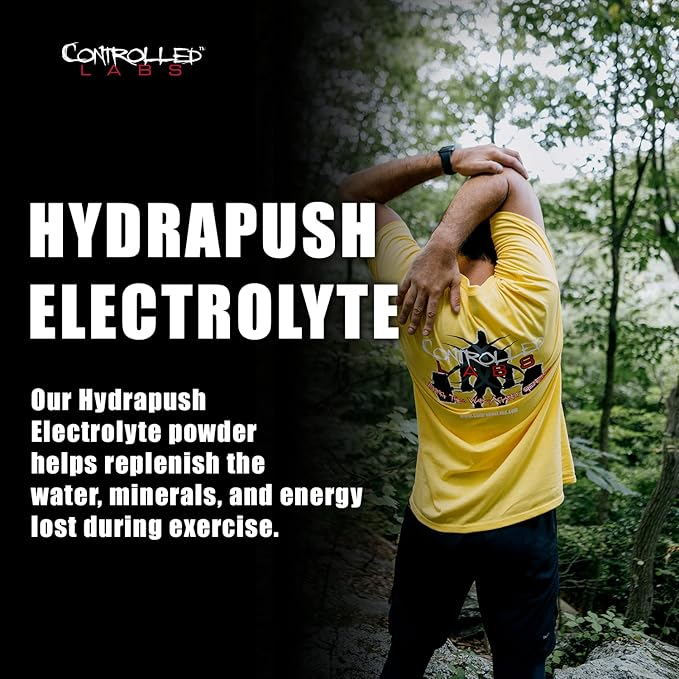 CONTROLLED LABS Orange HydraPush Electrolyte Powder, 60 Servings - Advanced Hydrating Recovery - Coconut Water & Taurine - Boost Energy & Increase Endurance (Sour Green Apple)