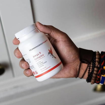 Mega B Complex, B Vitamin Supplement for Immune Support, Nerve Function & Normal Energy Metabolism, Contains Myo-Inositol & Choline for Antioxidant Support, 120 Vegan Capsules