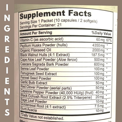 Herman Organic 7-Day Colon Cleanse Supports Healthy Bowel Movements, Colon Cleanse Detox