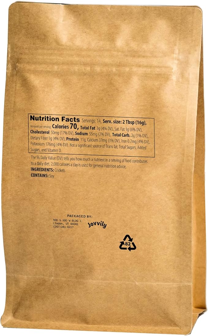 Cricket Protein Powder - 8 oz - No Added Flavor - Mild Taste