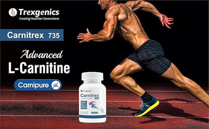 Trexgenics L-Carnitine L Tartrate VEGAN & GLUTEN FREE CARNIPURE (Lonza, Switzerland) L-Carnitine L-Tartrate 735mg (60 Veg. Capsules)
