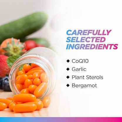 Livingood Daily Support - Supplement for Health with Beta Glucans, Pine Sterol, CoQ10, and Garlic Root - LDL & Triglycerides - Vegan, 60 Capsules