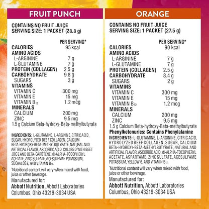 Juven Therapeutic Nutrition Drink Mix Powder for Wound Healing Support, Includes Collagen Protein, Variety Pack, 30 Count