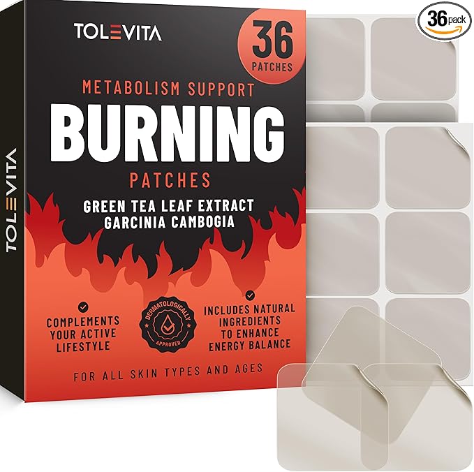 Metabolism Patches with Garcinia Cambogia - 36 Pcs | Support & Energy Boost | Easy-to-Use Natural Patches for Active Lifestyles, Gym, Fitness, and Daily Vitality