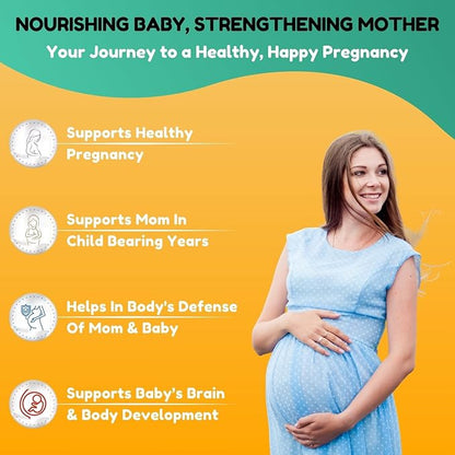 Halal Prenatal Vitamins with DHA and Folic Acid | High Potency 90 Softgels, Keto-Friendly | Vitamin C 120mg, DHA 250mg, Folic Acid 800mg, EPA 90mg, Biotin & Iodine