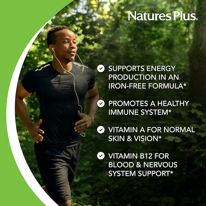 NaturesPlus Ultra I Multivitamin Iron Free, Sustained Release - 90 Vegetarian Tablets - Maximum Absorption High Potency Daily Multivitamin Supplement - Natural Energy - 90 Servings