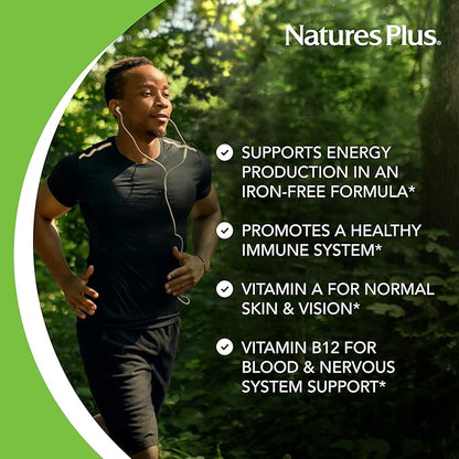 NaturesPlus Ultra I Multivitamin Iron Free, Sustained Release - 90 Vegetarian Tablets - Maximum Absorption High Potency Daily Multivitamin Supplement - Natural Energy - 90 Servings