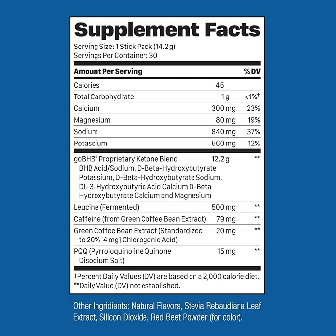 Real Ketones Intermittent Fasting Drink Mix for Men BHB Exogenous Ketones Powder with Fasting Electrolytes & Green Coffee Bean Extract for Sustainable Hydration Energy and Focus (Watermelon) - 30ct