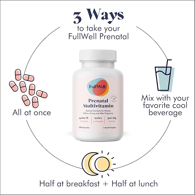 Prenatal Vitamins Lemon | choline, folate, vitamin D for fetal growth, brain development | 26 Vital Nutrients | Dietitian-formulated, OBGYN recommended, non-GMO, 3rd Party tested, 60 Servings