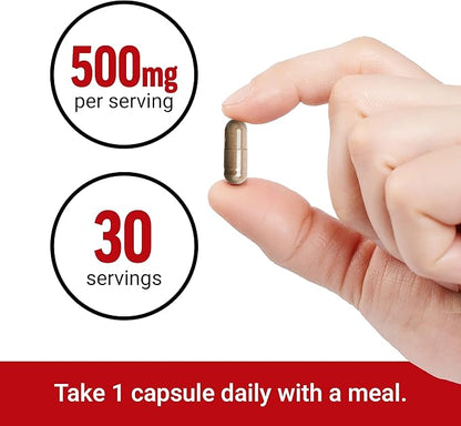 FORCE FACTOR Longjack Tongkat Ali 500mg for Men’s Hormones, Promote Male Energy, Vitality & Drive, Support Muscle & Strength, Longjack Capsules with BioPerine Black Pepper Extract, 30 Capsules