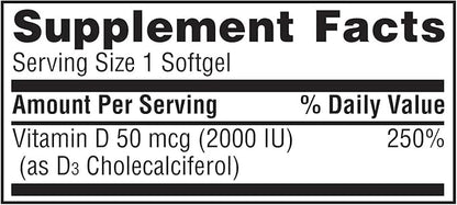 Member's Mark Vitamin D3 50 mcg (2000 IU) Dietary Supplement (400 ct.)