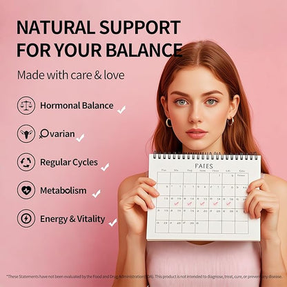 Inositol Supplement - Myo-Inositol & D-Chiro Inositol - 40:1 Ratio - Hormone Balance & Healthy Ovarian Support for Women - Vitamin B8-30 Day Supply