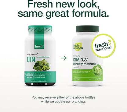 DIM Supplement 500mg - Diindolylmethane for Estrogen Metabolism, Hormonal Health, Acne & Antioxidant Support – Vegan, Non GMO, Gluten-free - 90 Capsules