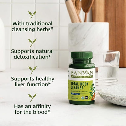 Banyan Botanicals Total Body Cleanse – Organic Cleanse Supplement with Amla & Manjistha – Supports Healthy Digestion, Detox, & Natural Cleansing* – 90 Tablets – Non GMO Sustainably Sourced Vegan