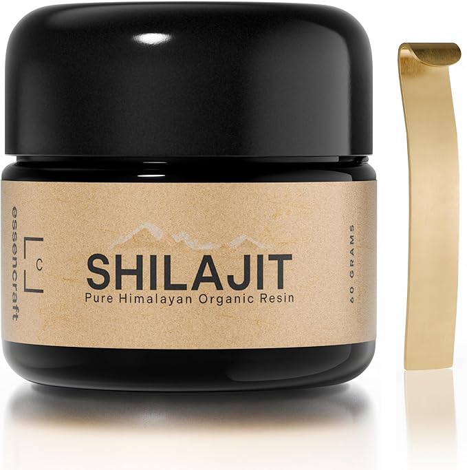 Pure Himalayan Organic Shilajit Resin - 500mg Max Potency, 85+ Trace Minerals, Humic & Fulvic Acid, Natural Shilajit Supplement for Immune Support, Energy & Cognitive Performance, 4 Month Supply, 60g