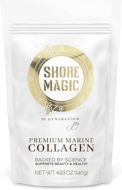Premium Marine Collagen Powder with Type I II III and IV, Hydrolyzed Peptides for Women and Men, Sourced from Wild Fish, Certified Kosher, Unflavored, Sustainable 4.93 Oz Pouch