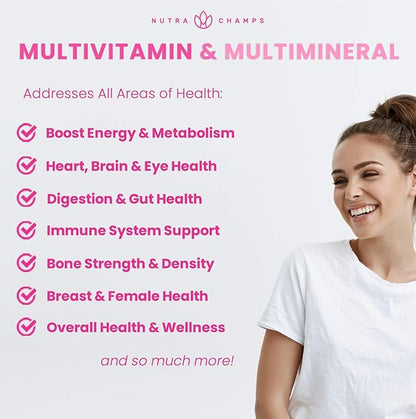 Multivitamin for Women 14+ | Womens Multivitamin Gummies, 120 Count | Vitamins A, B, C, D, E, Biotin, Folic Acid | Womens Gummy Multivitamins | Chewable Daily Multi Gummy Vitamins for Women