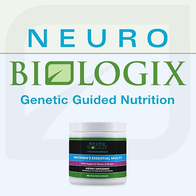 Neuro biologix Women's Essential Multi, Daily Multivitamin for Women with Iron, Superior Bioavailability for Methylation Support, Hormonal Balance - Organic, Methylated Formula, 90 Capsules