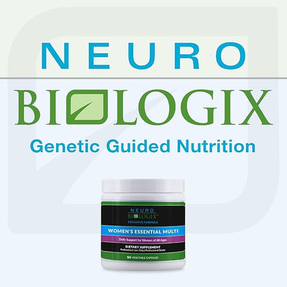 Neuro biologix Women's Essential Multi, Daily Multivitamin for Women with Iron, Superior Bioavailability for Methylation Support, Hormonal Balance - Organic, Methylated Formula, 90 Capsules