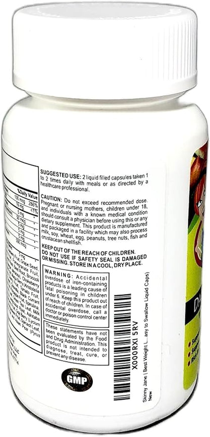 | Best Daily Multi Vitamin Formula | Supports Immune System| Increases Energy | Well Being Formula | Unique Fruit and Veggie Blend (60 Easy to Swallow Liquid Caps)