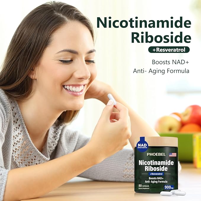 New Supplement Nicotinamide Riboside Resveratrol-900mg, Supplement for Men and Women(80 Capsules)