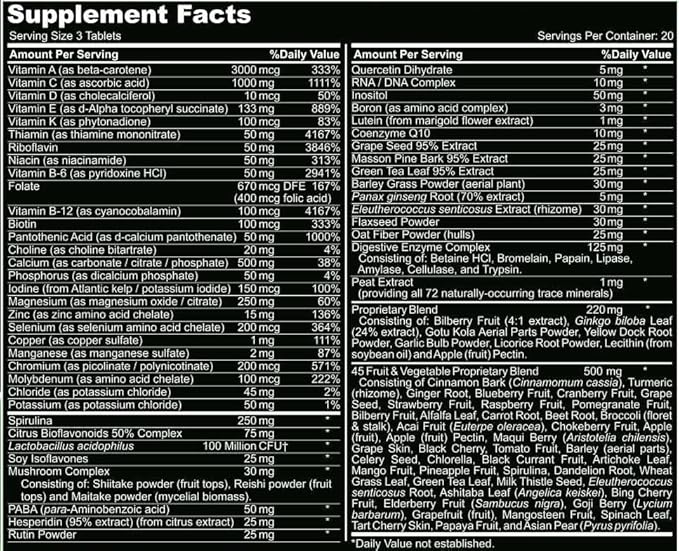 Halalways Multivitamin Certified Halal Multivitamin, Supplement Tablet with Vitamin A, Vitamin C, Vitamin D, Vitamin E and Zinc for Immune Health Support, B12, Calcium & More