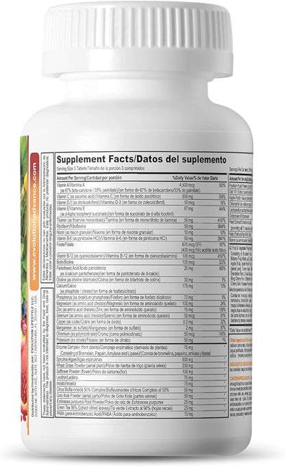 Evolution Advance Nutrition Vitality Green, 90 Tablets – Fruit and Veggie Supplement, Rich in Vitamins and Minerals – Vegan