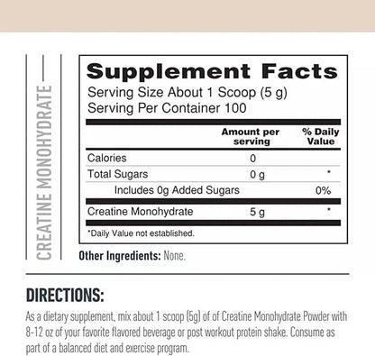 Isopure Unflavored Bundle Unflavored Whey Protein Isolate (47 Servings) Unflavored Creatine Monohydrate (100 Servings)