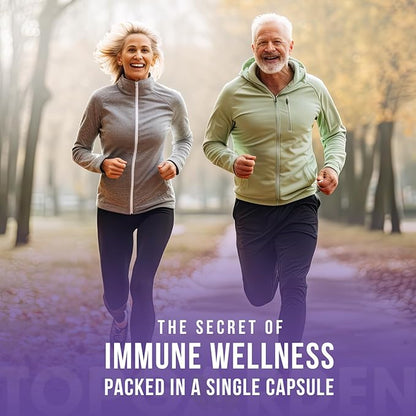 Immune System Health - Sambucus Elderberry, Vitamin C, Echinacea, Turmeric Curcumin, Garlic, Zinc & More for Adult's Wellness Support. Boost Your Body and Mind!