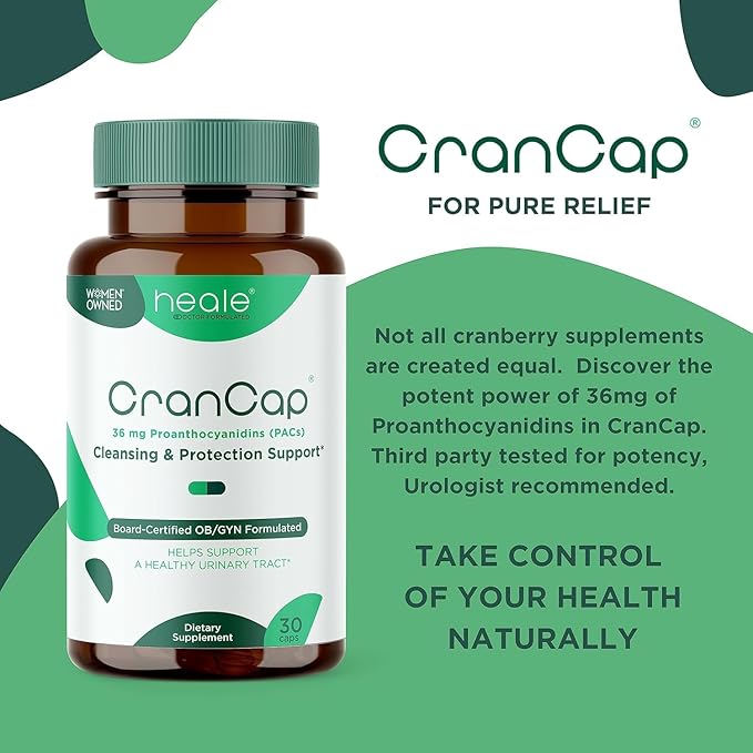 Cranberry Pills - Urinary Tract Health Cranberry Supplement - 36mg of Potent PACs - Non GMO, Vegan, Gluten Free - by Heale - 180 Capsules